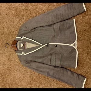 J. Crew Grey Linen Blazer Size 2 women’s